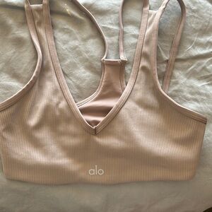 xs taupe color sports bra